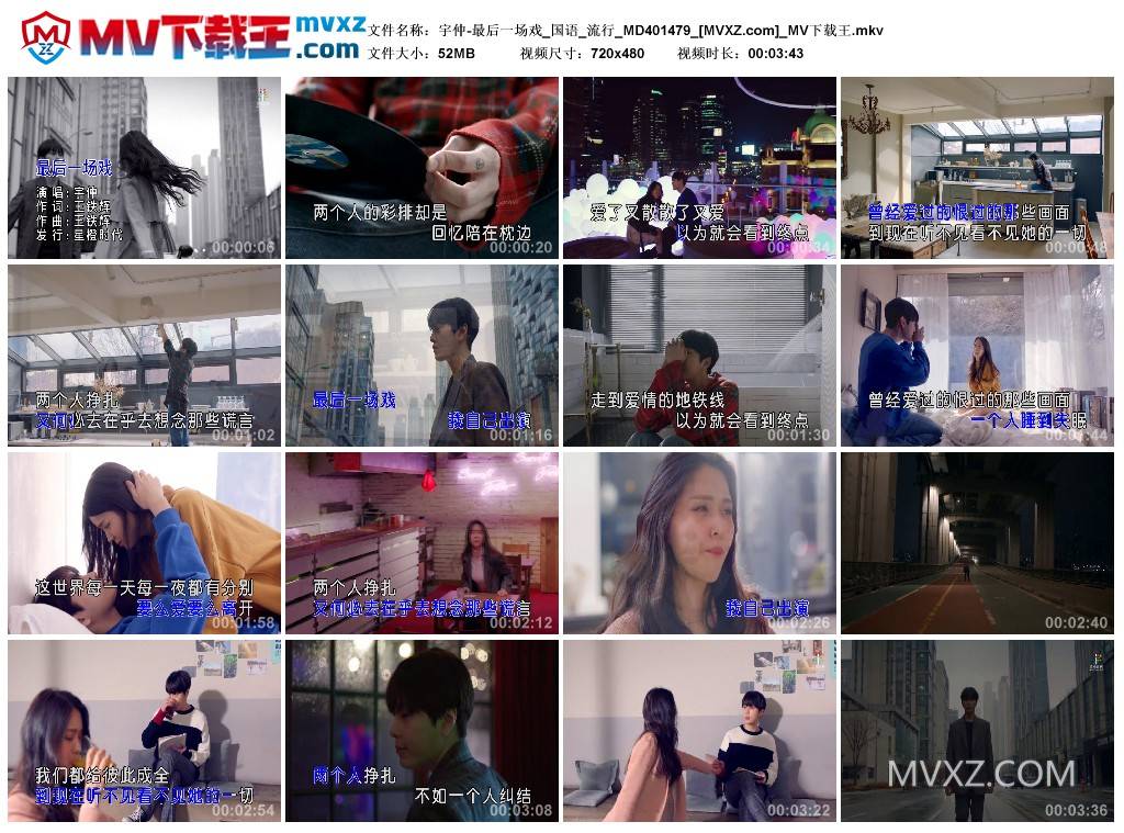 宇仲-最后一场戏_国语_流行_MD401479